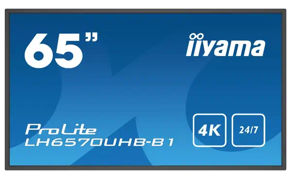 iiyama LH6570UHB-B1 Écran d'affichage dynamique Écran plat de signalisation numérique 163,8 cm (64.5 - Affichage dynamique - visuel 1
