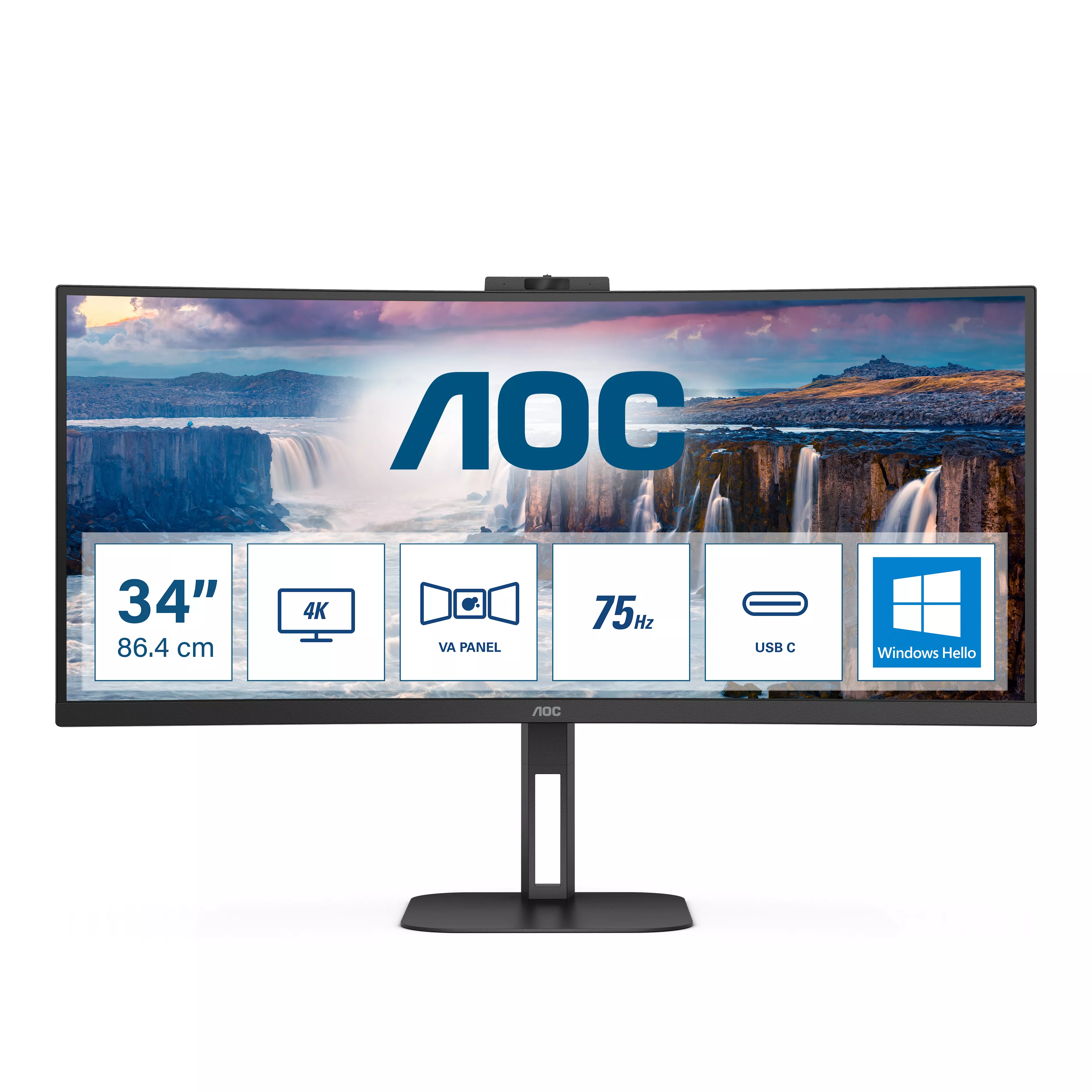 Achat AOC CU34V5CW/BK 34p monitor HDMI DP USB et autres produits de la marque AOC