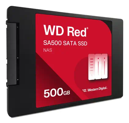 SanDisk Red WD SA500 500 Go 2.5" Série ATA III 3D NAND - Sandisk - Disque dur SSD - visuel 3