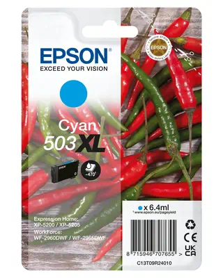 Epson 503XL cartouche d'encre 1 pièce(s) Original Rendement élevé (XL) Cyan - Cartouches d'encre - visuel 1