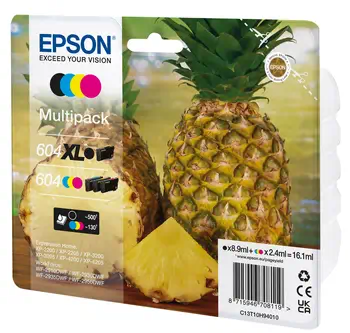 Revendeur officiel Cartouches d'encre EPSON Multipack 4colours 604 XL Black/Std. CMY