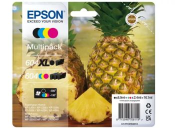 Revendeur officiel Cartouches d'encre EPSON Multipack 4colours 604 XL Black/Std. CMY