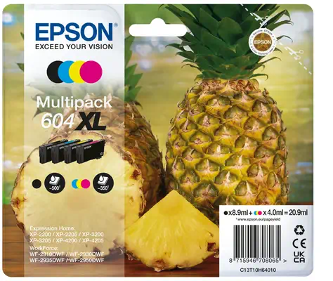 Epson 604XL cartouche d'encre 4 pièce(s) Original Rendement élevé (XL) Noir, Cyan, Magenta, Jaune - Cartouches d'encre - visuel 1