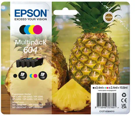 Epson 604 cartouche d'encre 4 pièce(s) Original Rendement standard Noir, Cyan, Magenta, Jaune - Cartouches d'encre - visuel 1