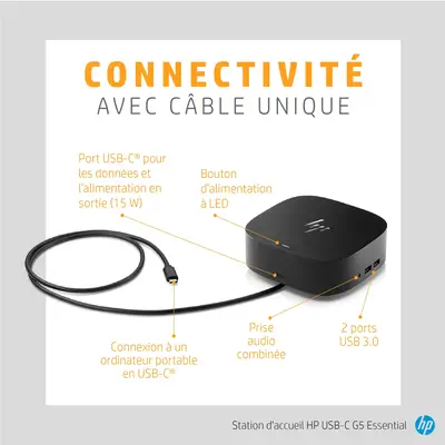 Station d’accueil HP USB-C G5 Essential - Station d'accueil pour portable - visuel 10