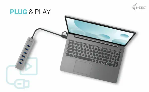 i-tec USB-C/USB-A Charging Metal HUB 7 Port - I-Tec - Accessoires Tablette - visuel 10