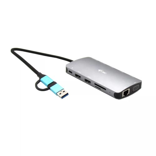 Vente I-TEC USB-C Metal Nano Dock 2xHDMI 1xVGA 1xSD au meilleur prix