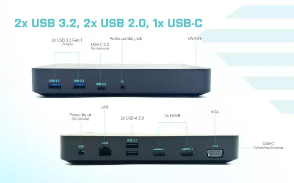 USB 3.0/USB-C/Thunderbolt, 3x Display Docking Station + Power Delivery 100W - I-Tec - Station d'accueil pour portable - visuel 6