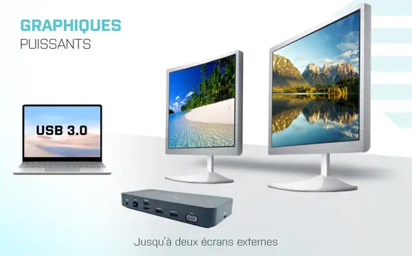 USB 3.0/USB-C/Thunderbolt, 3x Display Docking Station + Power Delivery 100W - I-Tec - Station d'accueil pour portable - visuel 10