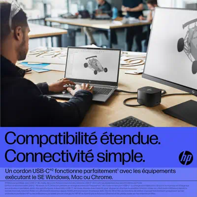 Station d’accueil HP Thunderbolt 280 W G4 avec câble combo - Station d'accueil pour portable - visuel 10