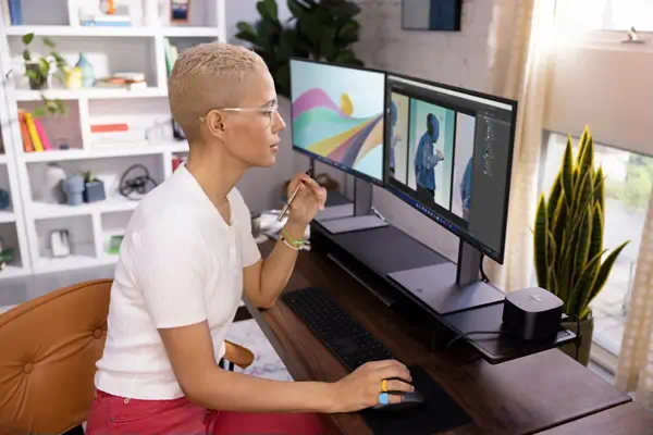 Station d’accueil HP Thunderbolt 280 W G4 avec HP - visuel 1 - hello RSE - Un seul câble. Deux options d'alimentation