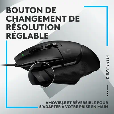 Logitech G G502 X Logitech - visuel 1 - hello RSE - Roulette de défilement double mode