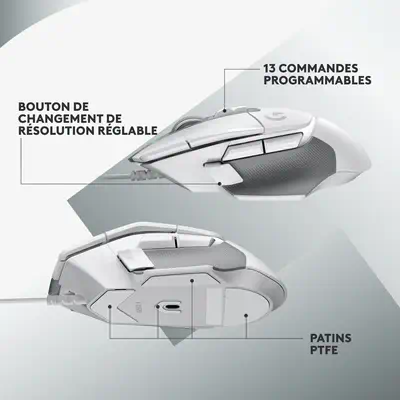 Logitech G G502 X Logitech - visuel 1 - hello RSE - Bouton de changement de résolution réglable
