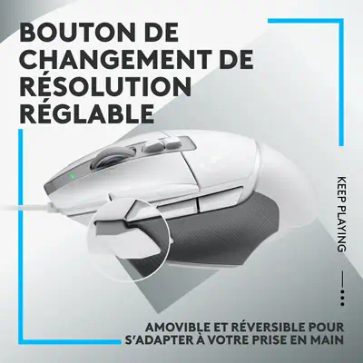 Logitech G G502 X Logitech - visuel 1 - hello RSE - Roulette de défilement double mode