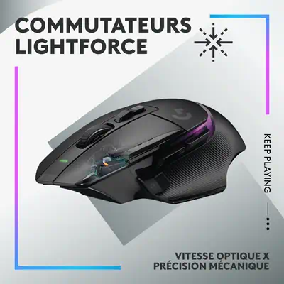 Logitech G G502 X PLUS Logitech - visuel 1 - hello RSE - Switchs LIGHTFORCE