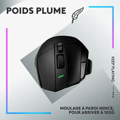 Logitech G G502 X LIGHTSPEED Logitech - visuel 1 - hello RSE - Bouton de changement de résolution réglable