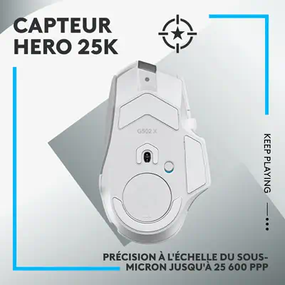 Logitech G G502 X LIGHTSPEED Logitech - visuel 1 - hello RSE - Capteur HERO 25K
