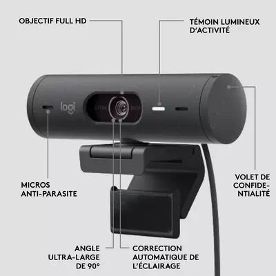 Logitech Brio 500 Logitech - visuel 1 - hello RSE - Qualité d'image avancée