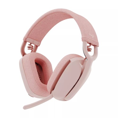 Achat Casque Micro LOGITECH Zone Vibe 100 Headset full size Bluetooth wireless rose sur hello RSE