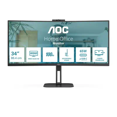 AOC V5 CU34V5C/BK LED display 86,4 cm (34") AOC - visuel 1 - hello RSE - DisplayPort