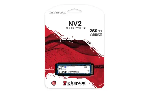KINGSTON 250Go NV2 M.2 2280 PCIe 4.0 NVMe SSD - Kingston - Disque dur SSD - visuel 4