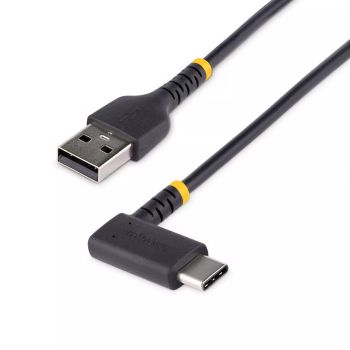 Revendeur officiel StarTech.com Câble USB A vers USB C de 30cm - Câble de Chargement USB C Noir - Fibre Aramide Robuste - Chargeur Rapide USB-C 2.0 - Cordon de Charge - 3A - Câble de Recharge Rapide - Câble Charge Rapide