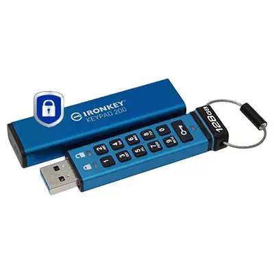 IronKey Keypad 200 de 128 Go, FIPS 140-3 niveau 3 (en attente), chiffrement AES-256 - Kingston - Adaptateur stockage - visuel 8