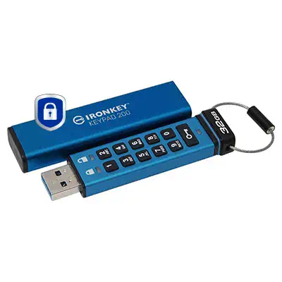 IronKey Keypad 200 de 32 Go, FIPS 140-3 niveau 3 (en attente), chiffrement AES-256 - Kingston - Adaptateur stockage - visuel 5