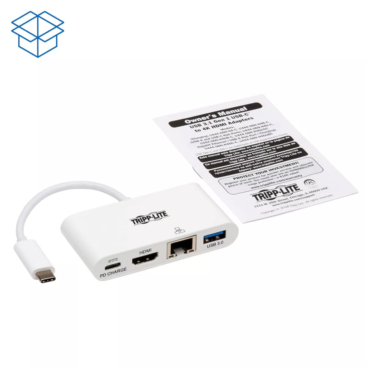 Vente EATON TRIPPLITE USB-C Multiport Adapter - 4K HDMI Tripp Lite au meilleur prix - visuel 6