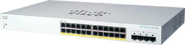 Cisco CBS220-24P-4G Géré L2 Gigabit Ethernet (10/100/1000) Connexion Ethernet, supportant l'alimenta - Switchs et Hubs - visuel 1