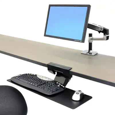 Ergotron Neo-Flex Underdesk Keyboard Arm Noir Ergotron - visuel 1 - hello RSE - Plus de mouvement