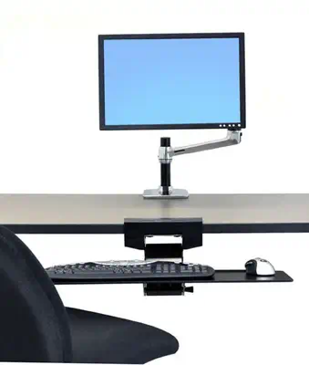 Ergotron Neo-Flex Underdesk Keyboard Arm Noir Ergotron - visuel 1 - hello RSE - Grand plateau