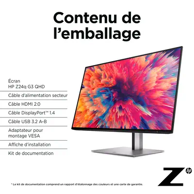 Écran HP Z24q G3 QHD HP - visuel 1 - hello RSE - La gestion à distance réinventée