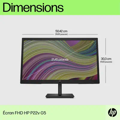 Écran FHD HP P22v G5 - Ecran Ordinateur - visuel 9