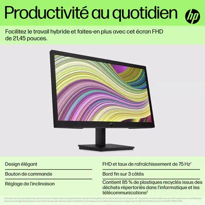 Vente HP P22v G5 21.5p FHD Monitor 1920x1080 16:9 HP au meilleur prix - visuel 6