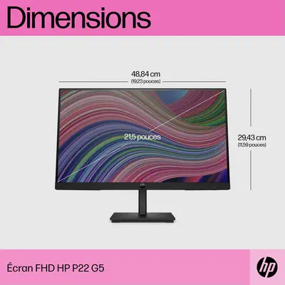 Écran FHD HP P22 G5 HP - visuel 1 - hello RSE - Taux de rafraîchissement de 75 Hz