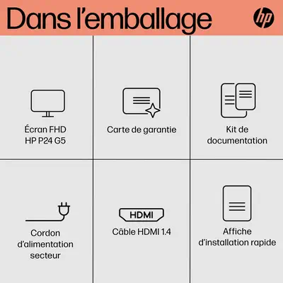 Écran FHD HP P24 G5 - Ecran Ordinateur - visuel 10