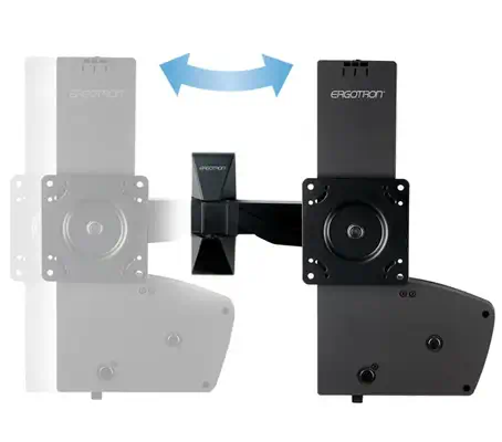 Ergotron 61-113-085 support d'écran plat pour bureau 106,7 cm (42") Mur Noir - Support Fixe & Mobile - visuel 3