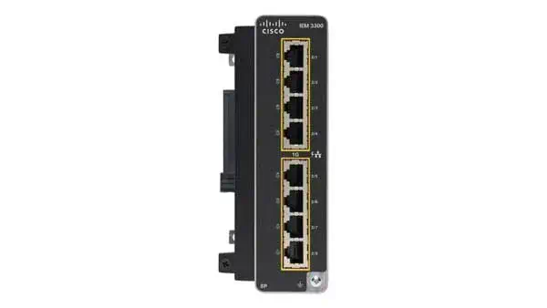 Cisco IEM-3300-8P= commutateur réseau Géré L2 Gigabit Ethernet (10/100/1000) Connexion Ethernet, sup - Accessoire Réseau - visuel 1