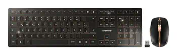 CHERRY DW 9100 SLIM clavier Souris incluse Universel RF sans fil + Bluetooth QWERTZ Allemand Noir garantie