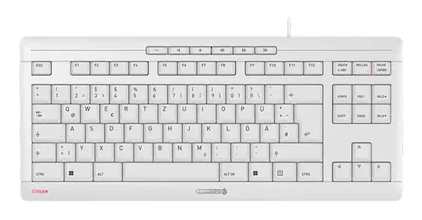 CHERRY STREAM KEYBOARD TKL clavier Universel USB QWERTZ Allemand Blanc - Clavier - visuel 1