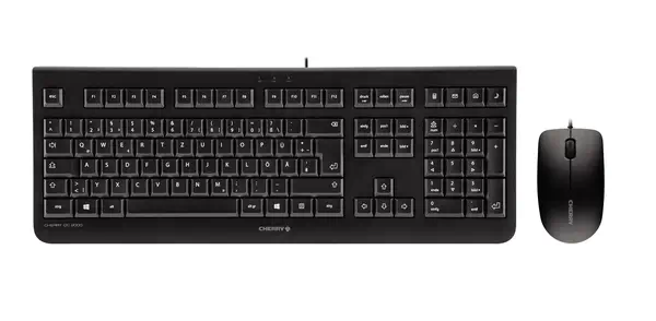 CHERRY DC 2000 clavier Souris incluse Universel USB Belge Noir - Clavier - visuel 1