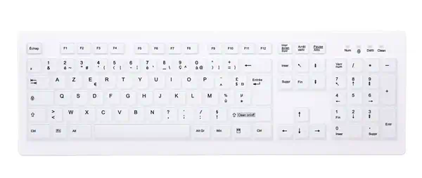 CHERRY AK-C8100F-FUS-W/FR clavier Médical RF sans fil AZERTY Français Blanc - Clavier - visuel 1
