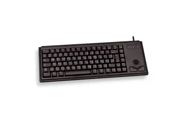 G84-4400 TRACKBALL KEYBOARD Clavier filaire miniature, trackball, PS2, noir, AZERTY - FR - CHERRY - visuel 3