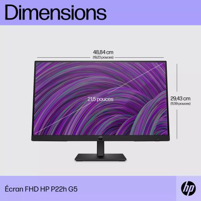 HP P22H G5 21.5p FHD Height Adjust Monitor HP - visuel 1 - hello RSE - HP Display Manager