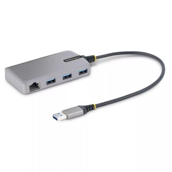 Achat StarTech.com Hub USB 3 Ports - 3x Ports USB-A - Gigabit Ethernet (RJ45) - Mini Hub USB, USB 3.0 5Gbps - Alimentation par Bus - Hub USB pour PC Portable avec Câble de 30 cm - Adaptateur LAN USB - Répartiteur USB - 0065030893244