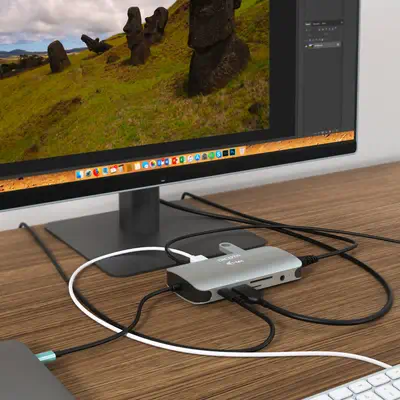 DICOTA D31955 station d'accueil Avec fil USB Type-C Anthracite - Dicota - Webcam - visuel 5