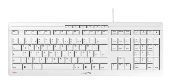 CHERRY STREAM clavier Bureau USB QWERTZ Allemand Blanc - Clavier - visuel 1