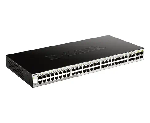 D-Link DGS-1210-52 Géré L2 Gigabit Ethernet (10/100/1000) 1U Noir - Switchs et Hubs - visuel 2