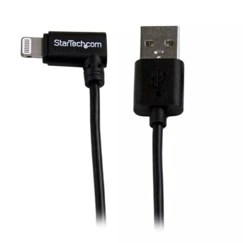Revendeur officiel StarTech.com Câble Apple Lightning coudé vers USB de 2 m pour iPhone / iPod / iPad - Noir
